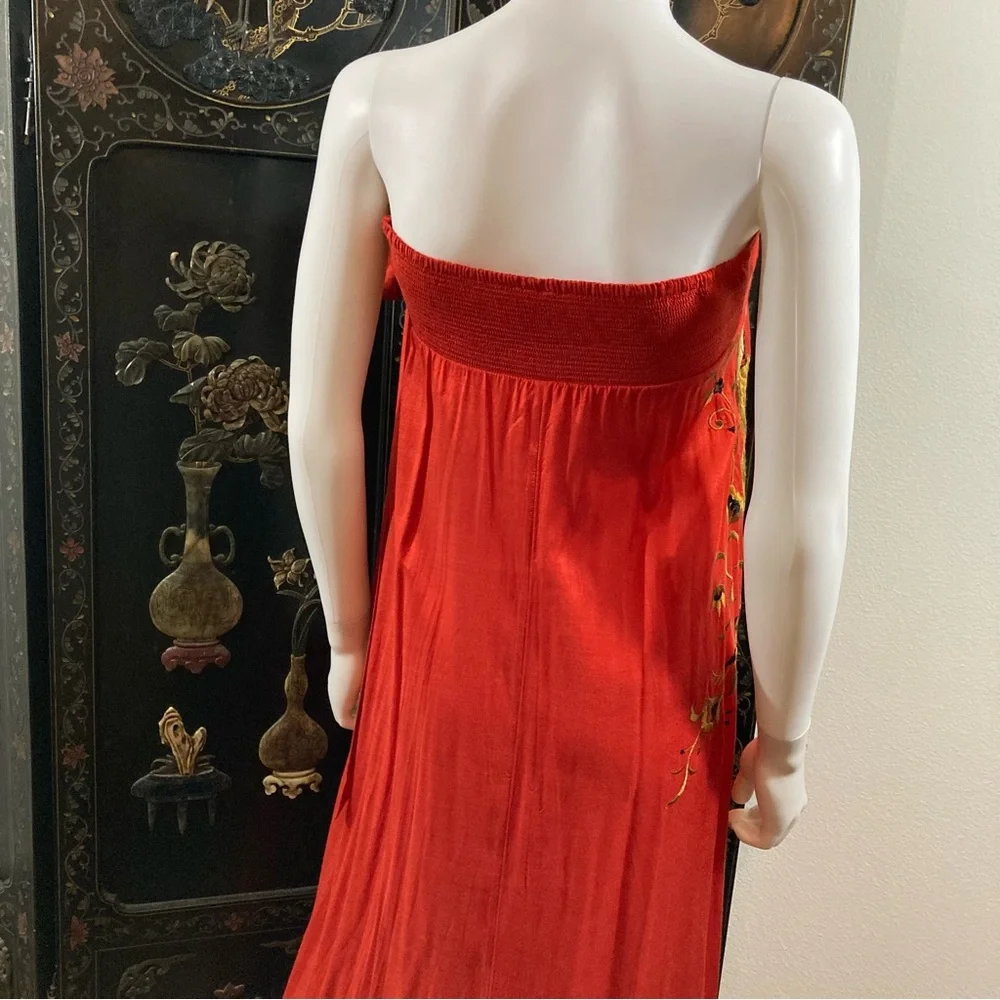 Free People Embroidered Strapless Evening Maxi Top - Picture 7 of 16